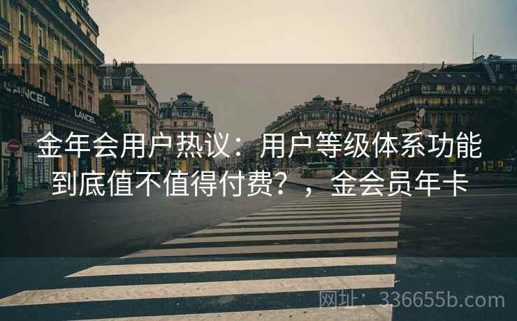 金年会用户热议：用户等级体系功能到底值不值得付费？，金会员年卡